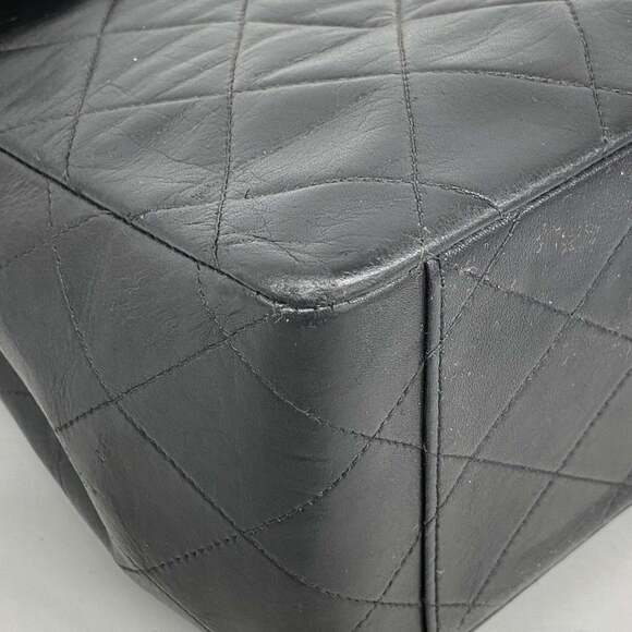 Chanel Shoulder Bag, Large Matelasse, Double Chain, Lambskin, Black, Women's - Picture 6 of 16